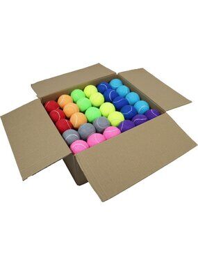 Bulk 90 Pack Tennis Balls for Dogs - Durable Practice Balls for Fetch & Play